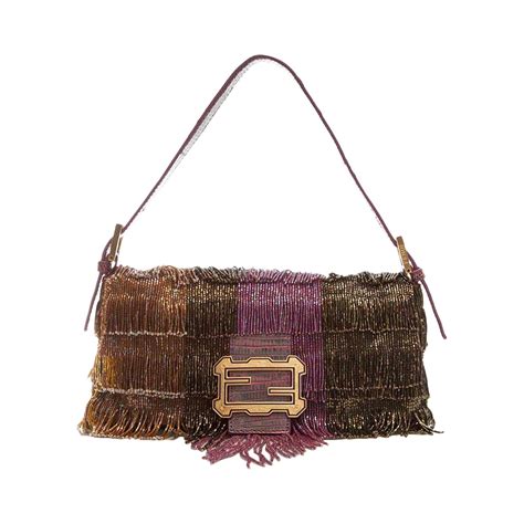 fendi overnight bag|Fendi beaded baguette bag.